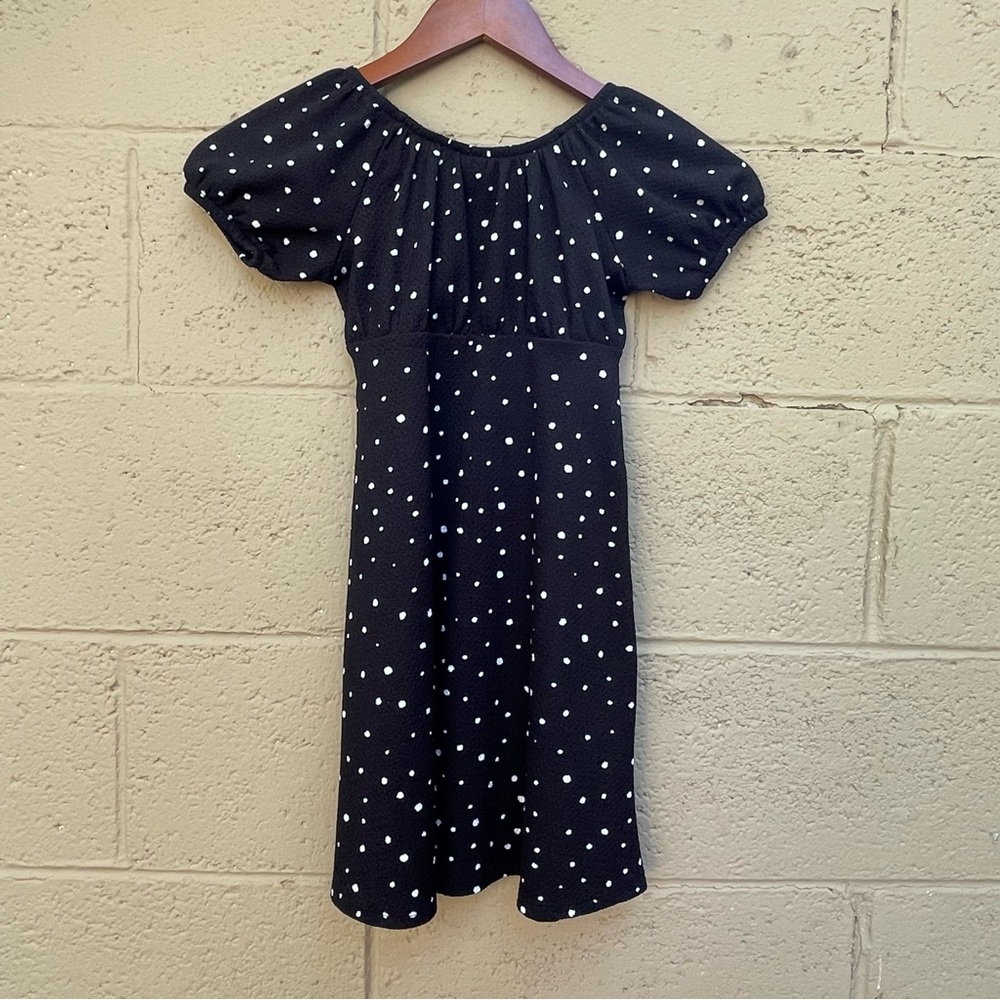 Wonder Nation‎ Black and White Polka Dot Dress girls size 6-6x - Picture 2 of 8
